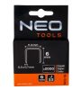 NEO TOOLS Tűzőkapocs 6mm, J típus, 2000db 16-506