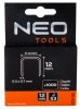 NEO TOOLS Tűzőkapocs 12mm, J típus, 1000db 16-512