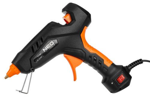 NEO TOOLS Ragasztópisztoly 11mm, 60/100W, 12 ragasztópatron, 3 ujjvédő, textil tok 17-100