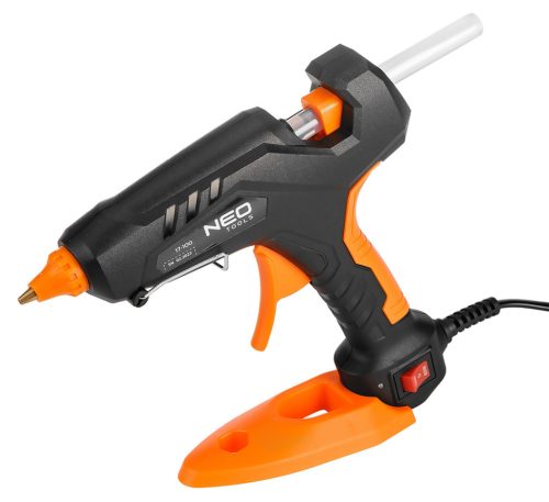 NEO TOOLS Ragasztópisztoly 11mm, 60/100W, 12 ragasztópatron, 3 ujjvédő, textil tok 17-100