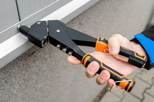 NEO TOOLS Popszegecshúzó, multi fejbeállítás, acél és alumínium szegecsekhez, 2,4/3,2/4,0/4,8 mm 18-102-1