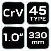 NEO TOOLS Csőfogó 45fok, 1", CrV Line, 330mm 25 év garanciával 02-426