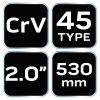 NEO TOOLS Csőfogó 45fok, 2", CrV, Line, 530mm 25 év garanciával 02-428