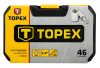 TOPEX Dugókulcskészlet + bitkészlet 1/4" 46db 38D640