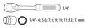 TOPEX Dugókulcskészlet 1/4" 11R 38D650