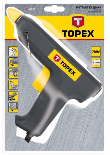 TOPEX Ragasztópisztoly, 11mm, 25/78W, GS/CE 42E501