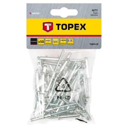 TOPEX POPSZEGECS 4.8X18, 50db 43E505