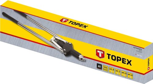 TOPEX POPSZEGECSHÚZÓ KÉTKAROS, 2.4, 3.2, 4.0, 4.8mm 43E780