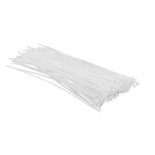 Top Tools KÁBELKÖTEGELŐ, gyorskötöző, 2,5mm x 200mm, fehér, 100db 44E952