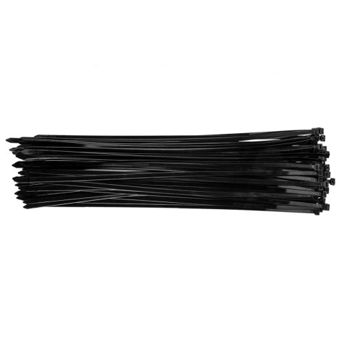 TOPEX KÁBELKÖTEGELŐ, gyorskötöző, 7,6mm x 500mm, fekete, 75db 44E983
