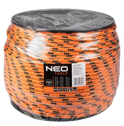 NEO TOOLS Kötél, fonatolt polipropilén 10mm/ 200m 49-945