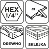 GRAPHITE Lapos marófúró, 1/4" hatszög szár, 32x152mm 54T511