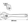 NEO TOOLS Állítható villáskulcs, csavarkulcs 200mm, 0-29mm 25 év garanciával 03-011