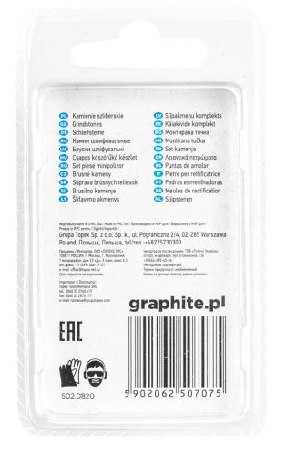 GRAPHITE Csapos csiszolókő 3x8mm, henger, szár 3.2mm, 3db 55H050