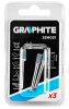 GRAPHITE Csapos csiszolókő 5x10mm, henger, szár 3.2mm, 3db 55H051
