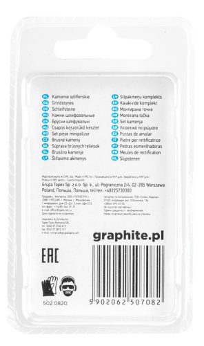 GRAPHITE Csapos csiszolókő 5x10mm, henger, szár 3.2mm, 3db 55H051