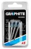 GRAPHITE Csapos csiszolókő 8x12mm, kúp, szár 3.2mm, 3db 55H055