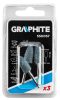 GRAPHITE Csapos csiszolókő 10x20mm, töltény, szár 3.2mm, 3db 55H057