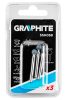 GRAPHITE Csapos csiszolókő 6mm, gömb, szár 3.2mm, 3db 55H058