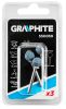 GRAPHITE Csapos csiszolókő 10mm, gömb, szár 3.2mm, 3db 55H059