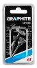 GRAPHITE Csapos kefe készlet 3db, acélsodrony befejezőkefe, pohárkefe, kerékkefe 55H066