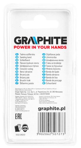 GRAPHITE Csiszolóhüvely12.7mm, K60, K120, készlet 10db + szár 3.2mm 55H070