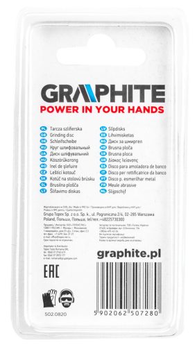 GRAPHITE Vágótárcsa, korund/szilícium-karbid, 20mmx2.0mm, 10db 55H071