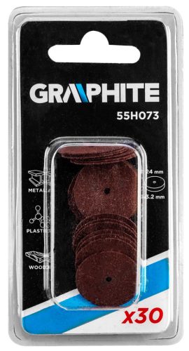 GRAPHITE Vágótárcsa, Korund/szilícium-karbid, 24x3.2mm, 30db 55H073