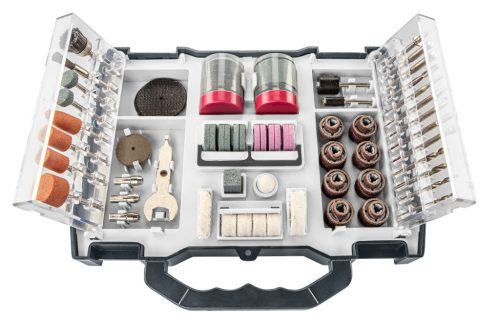 GRAPHITE Tartozékkészlet mini fúró- és csiszológéphez 99db 55H084