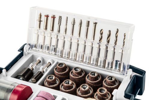 GRAPHITE Tartozékkészlet mini fúró- és csiszológéphez 99db 55H084