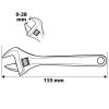 NEO TOOLS Állítható villáskulcs, csavarkulcs 155mm, 0-28mm 25 év garanciával 03-023