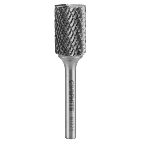 GRAPHITE Keményfém marófej, turbómaró, B, hengeres, frontélezéssel, 16x25mm, szár méret: 6x45mm 55H359