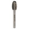 GRAPHITE Keményfém marófej, turbómaró, E csepp, ovális, 12x20mm, szár méret: 6x45mm 55H366