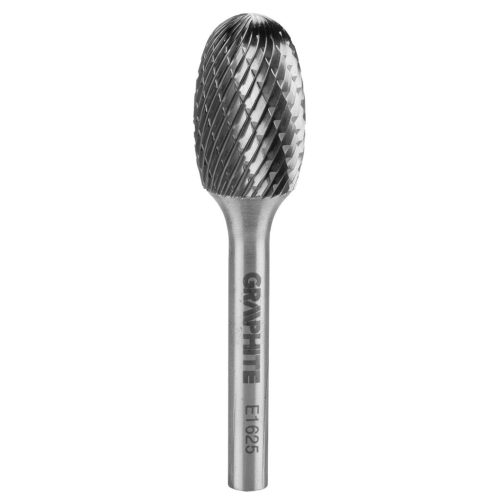 GRAPHITE Keményfém marófej, turbómaró, E csepp, ovális, 16x25mm, szár méret: 6x45mm 55H368