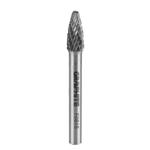 GRAPHITE Keményfém marófej, turbómaró, F csúcsíves, 8x18mm, szár méret: 6x45mm 55H370