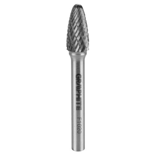 GRAPHITE Keményfém marófej, turbómaró, F csúcsíves, 10x20mm, szár méret: 6x45mm 55H371