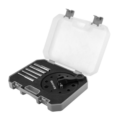 GRAPHITE Gyémánt fúró- és vezető készlet 6db, 5-12mm fúrószár 55H541