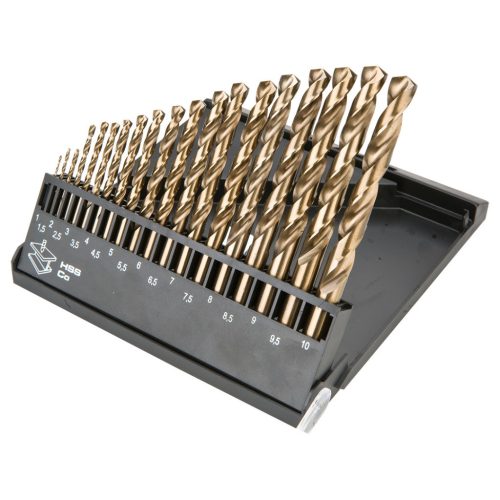 GRAPHITE Csigafúró készlet HSS-Cobalt, 1.0 - 10.0mm, 19db 57H089