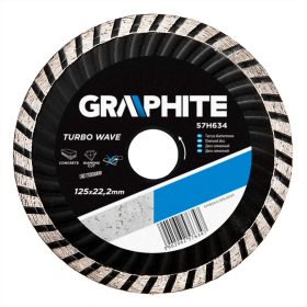   GRAPHITE Gyémánt vágókorong 125mm TURBO HŰTŐBORDÁS 57H634