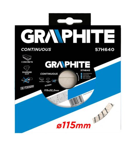 GRAPHITE Gyémánt vágókorong 115mm vizes 57H640