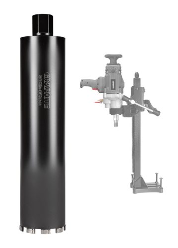 GRAPHITE Gyémánt magfúró korona, 102x450mm, 9 szegmenses, 58G540 géphez 57H862