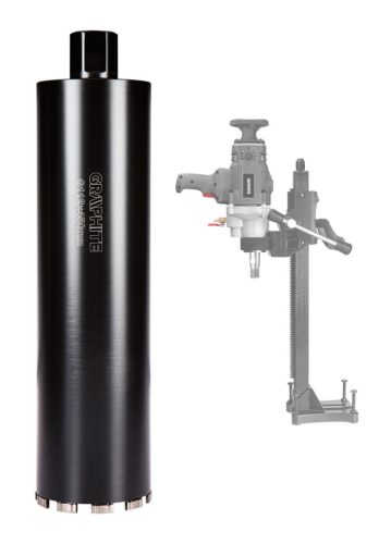 GRAPHITE Gyémánt magfúró korona, 112x450mm, 10 szegmenses, 58G540 géphez 57H863