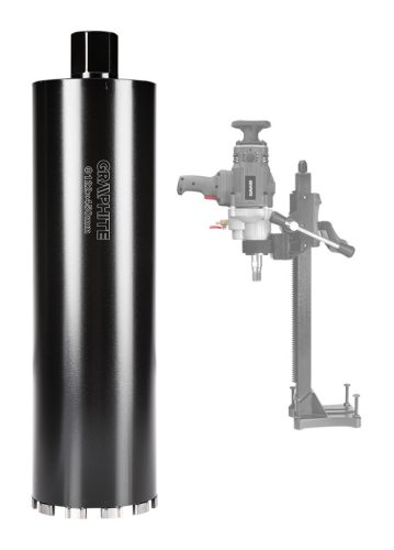 GRAPHITE Gyémánt magfúró korona, 122x450mm, 11 szegmenses, 58G540 géphez 57H864