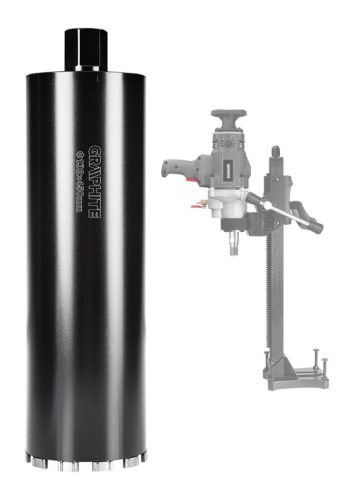 GRAPHITE Gyémánt magfúró korona, 132x450mm, 11 szegmenses, 58G540 géphez 57H867