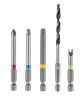 GRAPHITE Akkus fúró Energy+, 2db akku+töltő!, 18V/2Ah, 10mm + alu koffer + 109 kiegészítő, levehető fúrótokmány 3 év garanciával 58G022-PS15