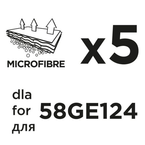 GRAPHITE Mikroszálas porzsákok 5db 58GE124-es porszívóhoz 58GE124-145