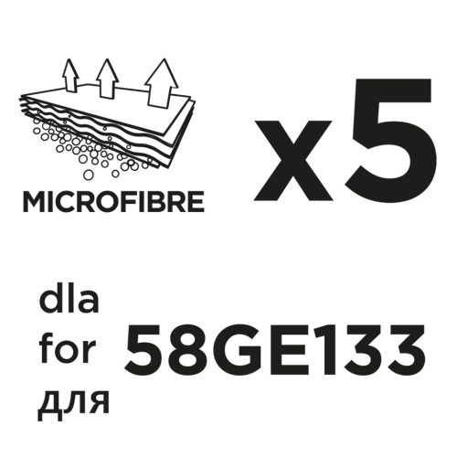 GRAPHITE Mikroszálas porzsákok 5db 58GE133-es porszívóhoz 58GE133-145