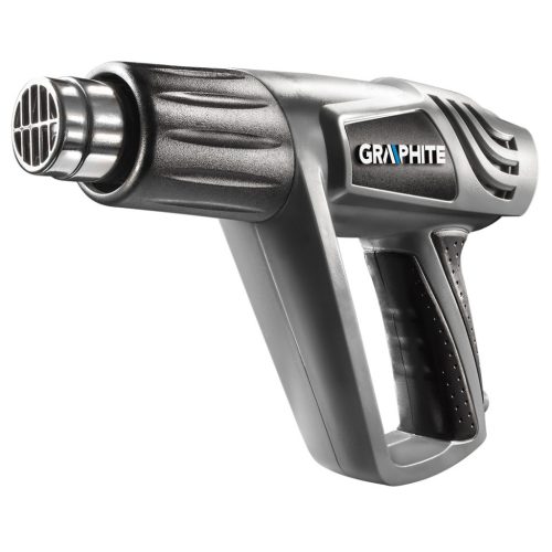 GRAPHITE Hőlégfúvó 2000W, hőfokszabályzós I:25C, II: 80-600C, III: 80-600C, kofferben 5db kiegészítővel 3 év garanciával 59G524