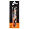 NEO TOOLS Törhető pengés kés 18mm, puha markolat, fém vezetősín 63-060