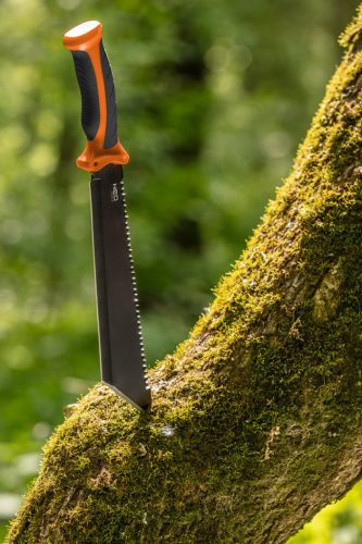 NEO TOOLS Bozótvágó kés, 40cm, rozsdamentes acél, kétkomponensű fogantyú TPR+PP, fűrész funkció, penge: 25.5cm, tokkal 63-117